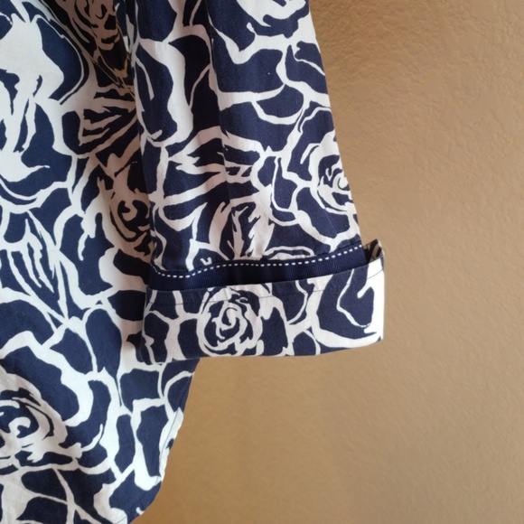 Coldwater Creek floral print shirt Sz L - Picture 4 of 7